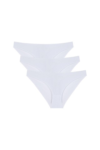 New Lilla 10010 3'lü Slim Bikini Külot Paketi Beyaz