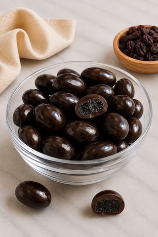 Bitter Çikolatalı Üzüm Draje 250 G