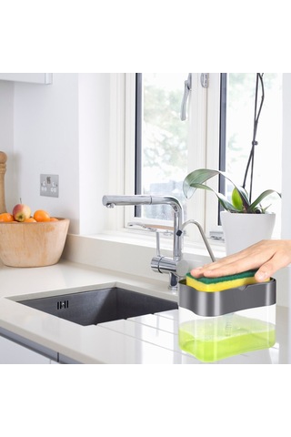 İkisi Bir Arada Basmalı Pratik Sıvı Sabunluk Pompası Ve Bulaşık Y Renkli