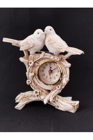 Tutku Akrilik Quartz Masa Saati Çiçek Desenli