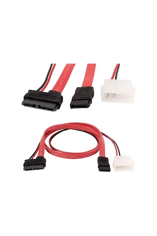 7 Pin Sata Data Molex Power To 7+6 13 Pin Slimline Kablo 40cm