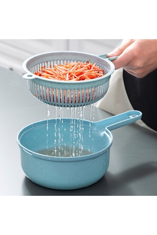 Teltree Mutfak Çok Amaçlı Sebze Dilimleyici: Patatesi Ipi, Dilim Ve Çiçek Şeklinde Keser - Lüks 12 Parça Mavi Set Mavi