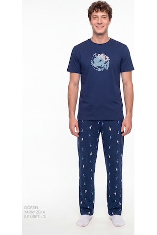 Penti Erkek Renkli Sailing Night Pijama Takımı