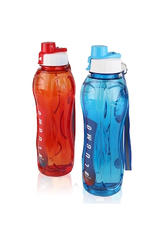 2 Adet Matara Suluk Kapaklı Okul Spor 750 Ml Çok renkli