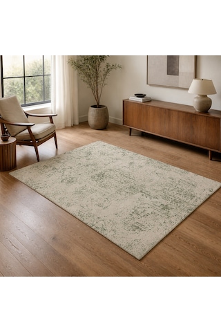 Kartela Halı Sina Halı Jüt Taban Dokuma Halı Adaçayı Yeşili - 60 X 90 Cm