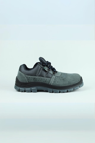 Yepa Siena Süet S1 Hava Alan Yazlık Çelik Burun Bağcıklı Outdoor Çok Amaçlı İş Ayakkabısı-12445 Gri