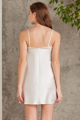 Pierre Cardin 7035 Kadın Dantelli Saten 4'lü Set-ekru