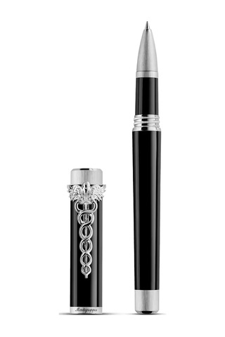 Montegrappa Zero Caduceus Roller Kalem Iszecrıp Siyah