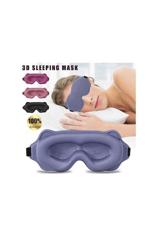 3d Uyku Maskesi Uyku Yardımı Körü Körüne Blokaj Hafif