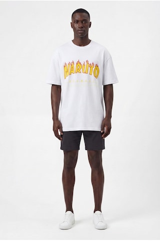 Blow Up Future Gen Naruto Oversize Erkek T-shirt 141409 Beyaz