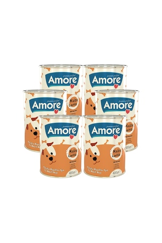 Amore Kuzu Parça Etli Yetişkin Köpek Konservesi 6 x 400 G