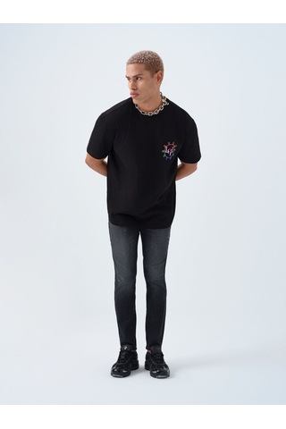 LOFT Loose Fit Erkek Tshirt K.kol Lf2040141 Q1.v1 Siyah