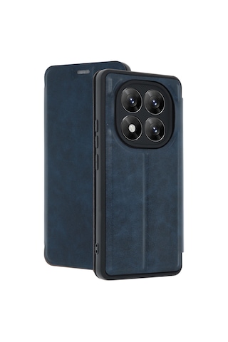 Newface - 792 - Xiaomi Redmi Note 14 Pro 5g Kılıf Flip Cover - Csmo-tex - - Lacivert