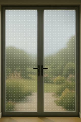 Technosmart 45x150cm Şeffaf Kare Desenli Buzlu Cam Kaplama Filmi Mutfak Ofis Pencere Banyo