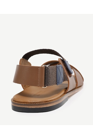 Yargıcı Çapraz Deri Sandalet 24yeay4481x 057 Kahverengi
