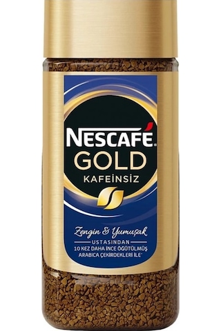 Nescafe Gold Kafeinsiz Hazır Kahve Cam Kavanoz 100 G Nescafe Gold Kafeinsiz Hazır Kahve Cam Kavanoz 100 G