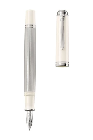 Pelikan Souveran M405 Dolma Kalem Silver-White M Uç 815475