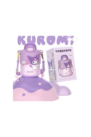 Maoyaya Ruyı 430ml Paslanmaz Çelik Çocuk Yalıtımlı Sürahi, Karikatür Saman Desenli, Koyu Mor Koyu Mor