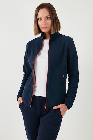 Lela Slim Fit Anti-Pilling Tüylenme Yapmayan Fermuarlı  Polar Bayan Hırka 5907012 Lacivert