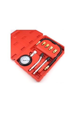 Kosona Araç Motoru Basınç Ölçer - 300 Psı/20 Bar Çift Göstergeli Kompresyon Test Cihazı