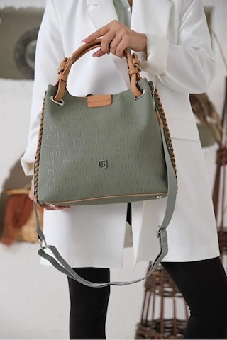 Just Polo Kadın Su Geçirmez Büyük Boy Lüks El Ve Omuz Çantası Shopper Ebat: 26 X 30 Cm Haki 93712631