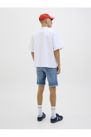 Jack & Jones Jack Jones Erkek Likralı Kot Şort 12269608 Indigo - Mavi