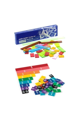 Artlantis Kesir Takımı 39 Parça 1 Paket Plastik Kesir Takımı Ondalık Birim Kesir Çubukları Matematik Okul Malzem Genel