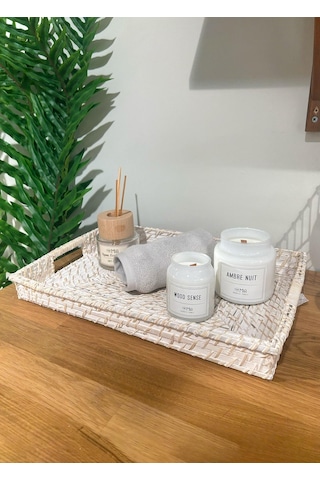 The Mia Hasır Tepsi Dikdörtgen 45x31x6 Cm