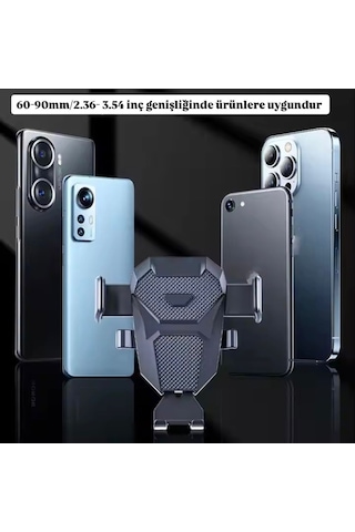 Araç İçi Telefon Tutucu Ultra Kuvvetli Vantuzlu Akrobat Siyah