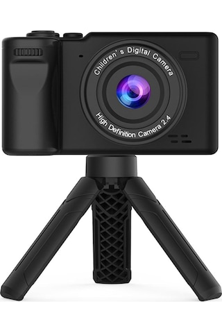1080p Kids Dijital Kamera Çocuklar İçin Tripod Mini Video Kameralı 12mp 2.4 İnç Ips Ekran
