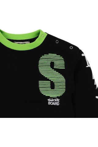 Panço Erkek Çocukbaskılı Sweatshirt Siyah 2321bb08039-2466 001 Siyah