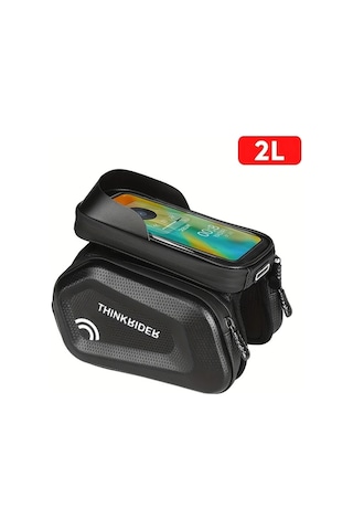 Willowhaven Thinkrider Su Geçirmez Bisiklet Çerçeve Çantası Siyah 7 İnç Telefonlar İçin Ahşap