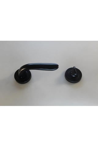 Bora Wc Mat Siyah Rozetli Kapı Kolu