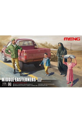 Meng Hs-001 1/35 Ölçek, Ortadoğulu İnsanlar, 4 Adet, Plastik Figür Model Kiti-48700