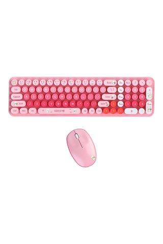 Mofıı Baby Bear Kablosuz Klavye Mouse Seti 2.4g Sevimli Ayıcık Tasarımlı 85 Tuş Kompakt Set Optik