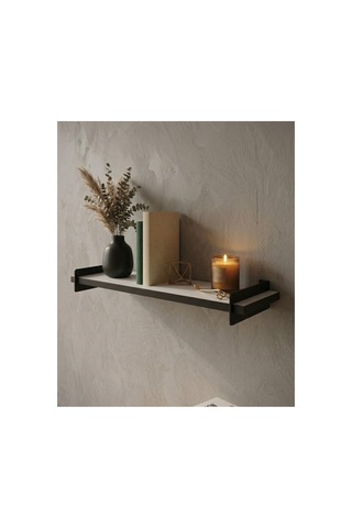 Tekli Dekoratif Duvar Rafı Modern Tasarım, Kolay Montaj, 90x20 Cm Beyaz - 750846744 Beyaz