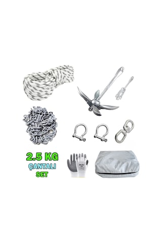 Goldsea Marine Tekne Ve Şişme Bot Için Hazır Çapa Seti Çantalı 2.5 Kg