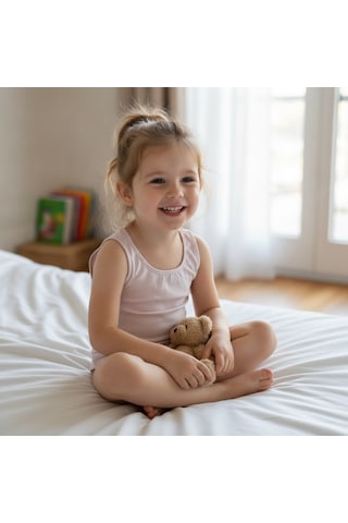 Bonbon Kız Çocuk Pembe Renk Atlet Cb1037