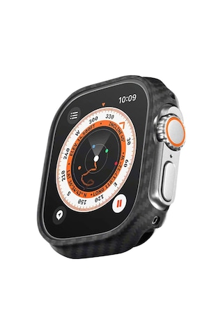 Pitaka Air Case Watch Ultra 49mm Kasa Koruyucu 600d Aramid Fiber Classic Serisi Black-grey Twill