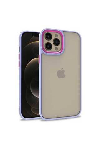 Apple Uyumlu iPhone 12 Pro Max Kılıf Zore Flora Kapak Lila