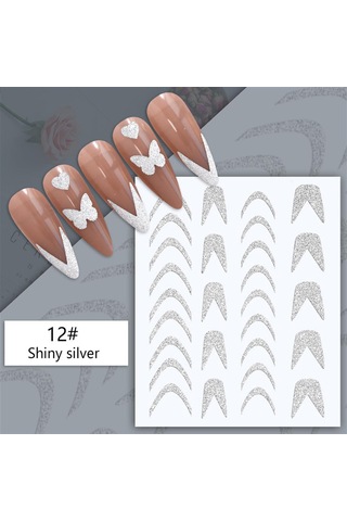 3d Reflektif Efekt Nail Art Sticker Model - 17 55881- 17