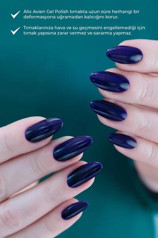 Alix Avien Lacivert Kalıcı Oje 79-yoğun Renk Veren Jel Oje 12 Ml-nail Uv Gel Polish 79