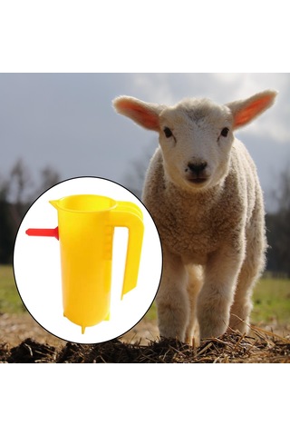 Suntek 800ml Kuzu Besleme Kapları Küçük Kuzu Keçi Sarısı