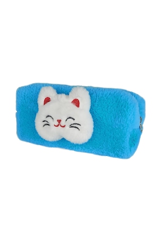 Yumuşak Peluş Kalemlik Mavi