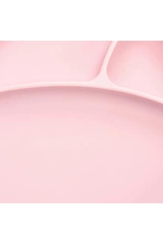 OiOi Porsiyon Vakum Tabanlı Silikon Tabak Pinky Pink Pembe