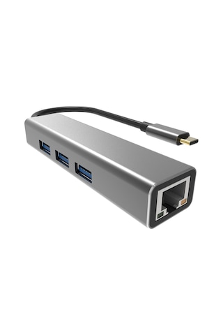 Vcom DH311A Type-C USB 3.0-3 RJ 45 Çoklayıcı Hub