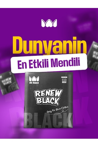 Mr. Muhan Renew Black Siyahlatıcı ve Renk Canlandırıcı Çamaşır Mendili 4'lü