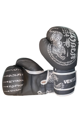 Vento Tiger Boks Ve Kick-boks Eldiveni Siyah Gümüş Siyah - Gümüş