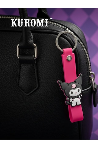 Kuromi & Hello Kitty Lisanslı Silikon Çanta Süsü Anahtarlık