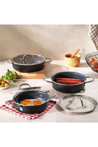 Schafer Everyday 3 Lü Sahan Seti 6 Parça-antrasit Antrasit